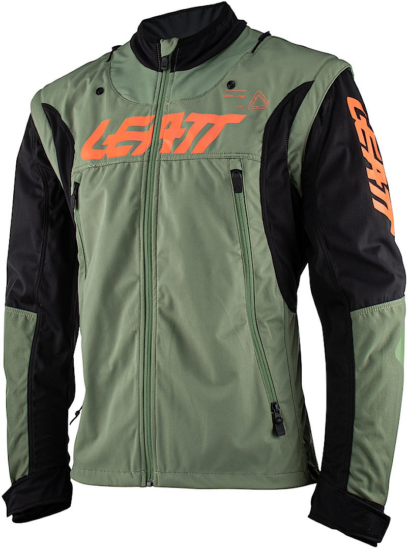 Leatt 4.5 Lite Waterproof Motocross Jacket, black-green, Size S, black-green, Size S