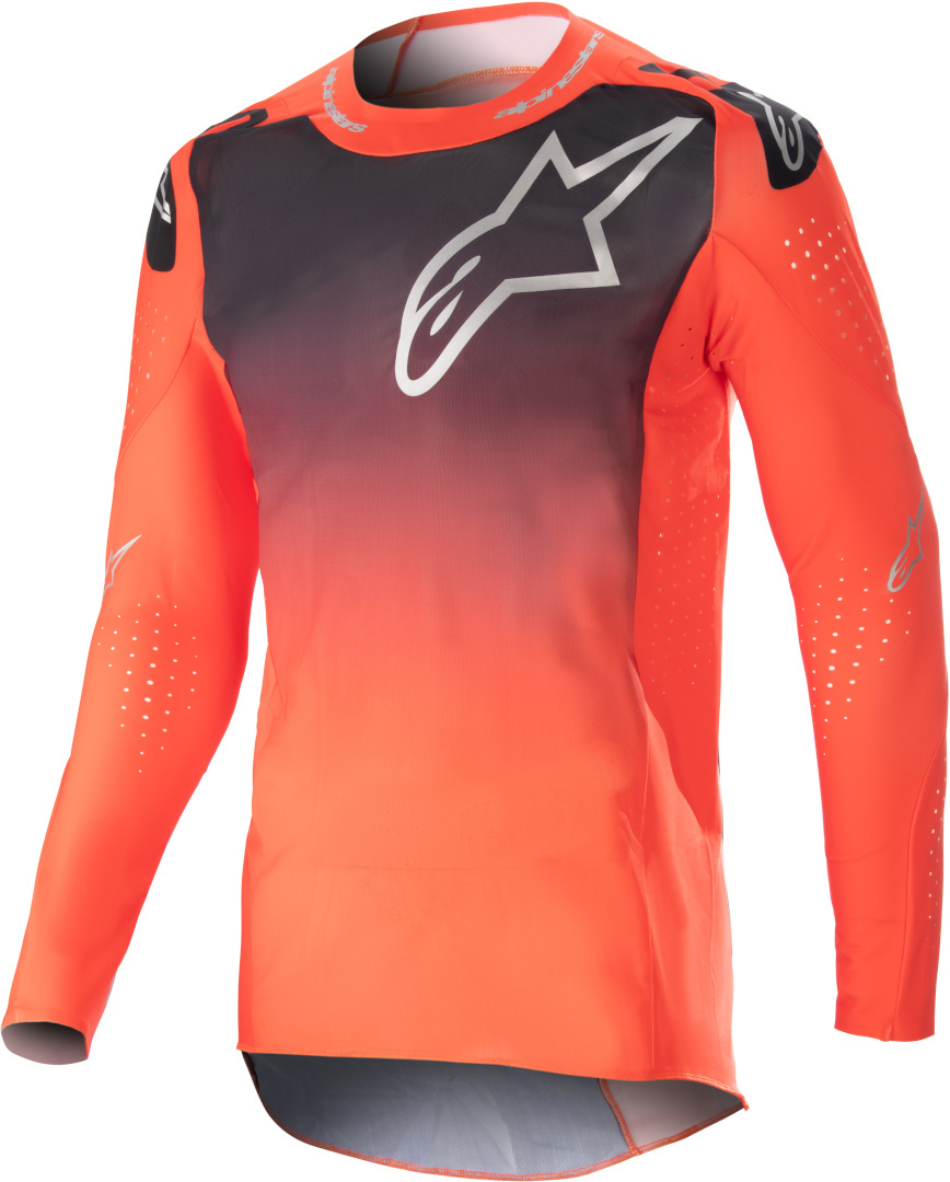 Alpinestars Supertech Risen Motocross Jersey, black-orange, Size 2XL, 2XL Black Orange unisex