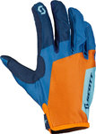 Scott 350 Race Evo Blauw/Oranje Motorcross Handschoenen