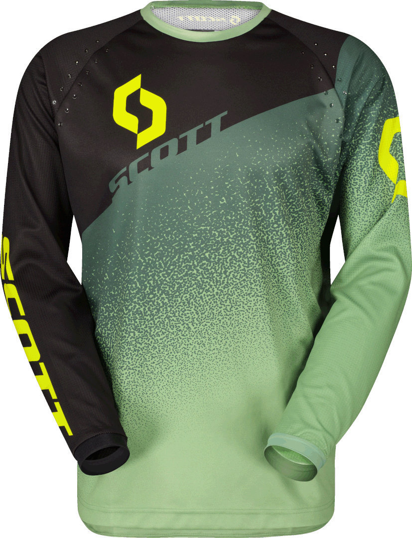 Scott 350 Dirt Evo 2023 Motocross Jersey, black-green, Size S, black-green, Size S