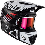 Leatt 9.5 Carbon Ghost Casco da motocross con occhiali