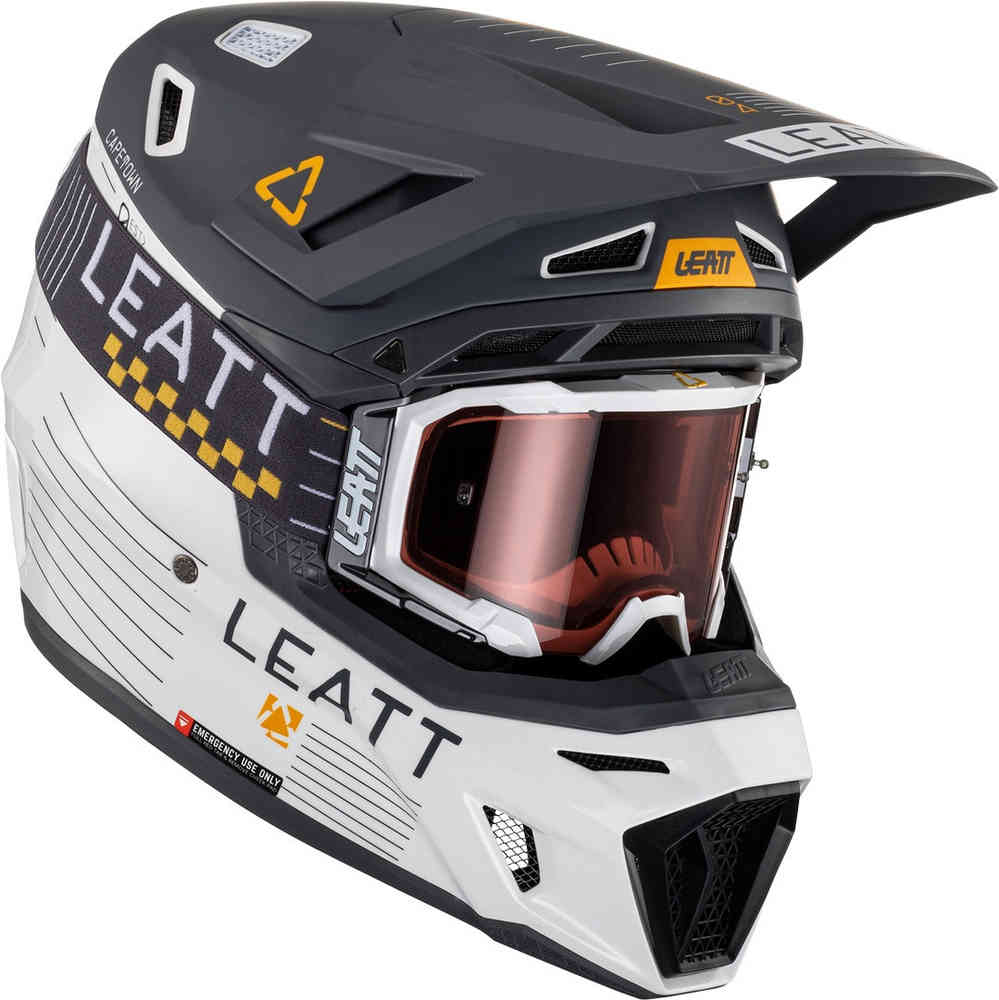 Leatt 8.5 Metallic Motocross-kypärä suojalaseilla
