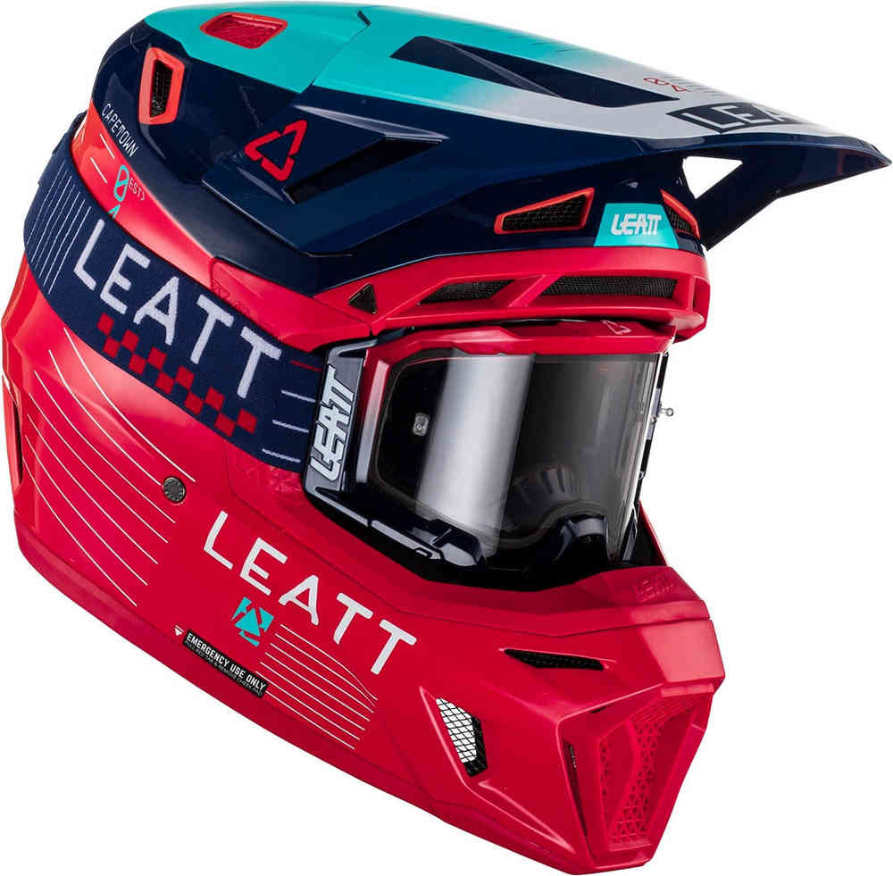Leatt 8.5 Royal Casque de motocross avec lunettes