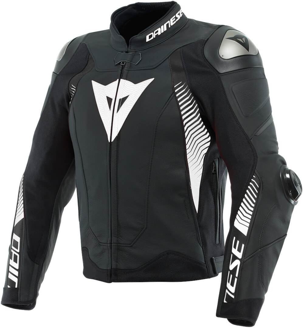 Dainese Super Speed 4 Motorcykel läderjacka, svart-vit, storlek 56