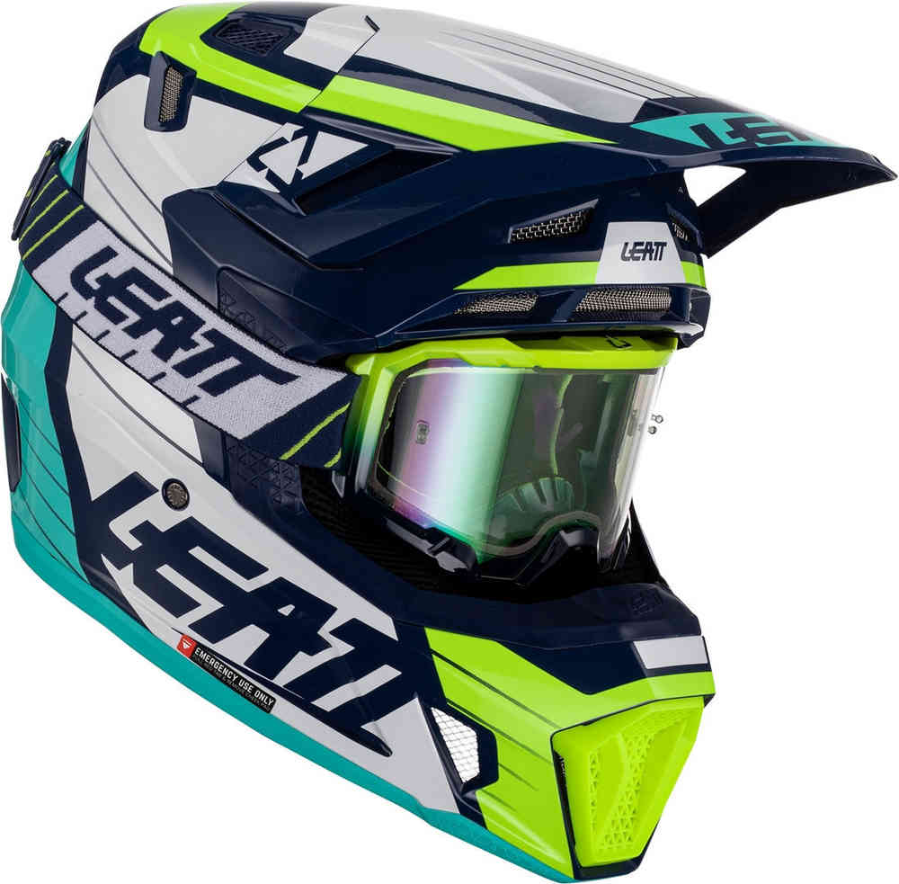 Leatt 7.5 Citrus 帶護目鏡的越野摩托車頭盔