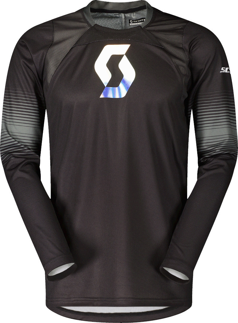 Scott 450 Podium 2023 Motocross Jersey, black-grey, Size S, black-grey, Size S