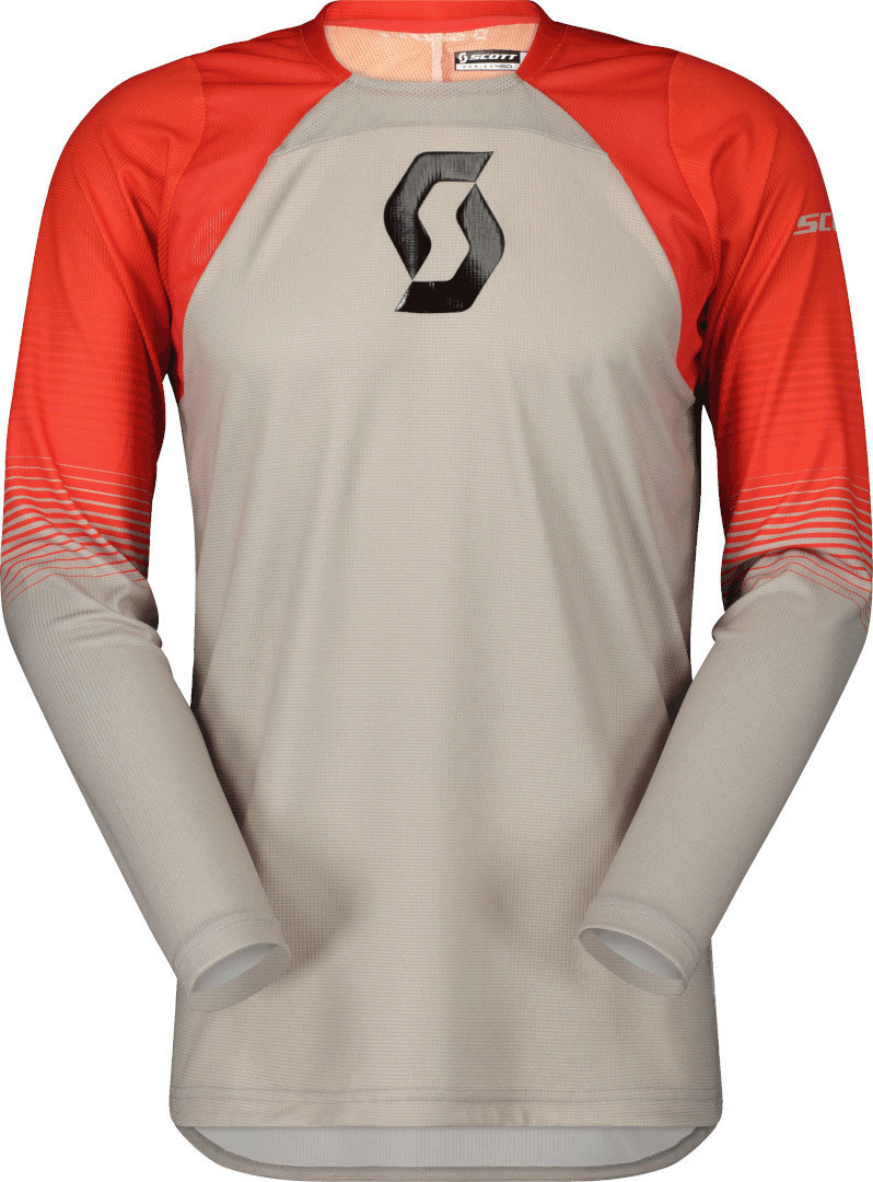 Scott 450 Podium 2023 Motocross Jersey, grey-red, Size S, grey-red, Size S