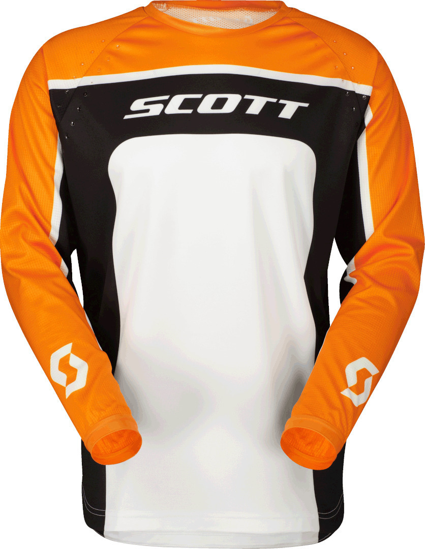 Scott 350 Track Evo 2023 Мотокросс Джерси Черный/Оранжевый M 
