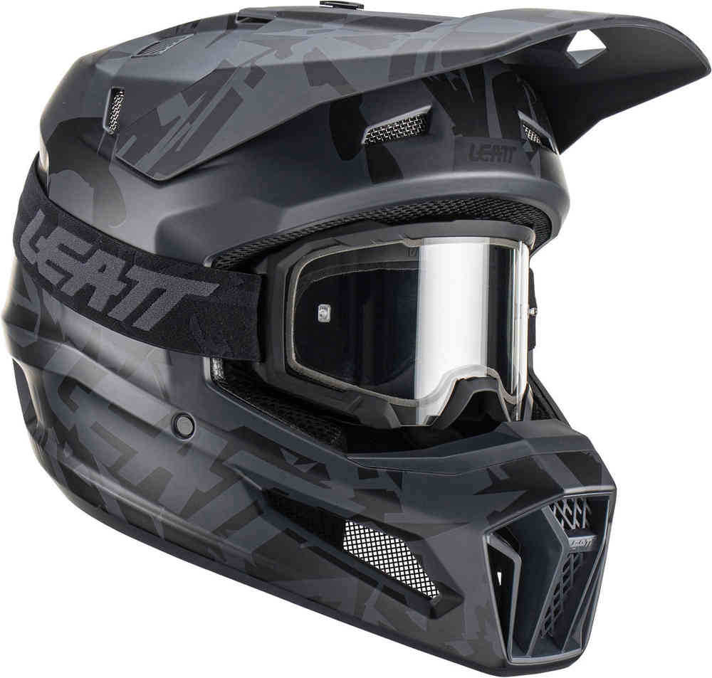 Leatt 3.5 Stealth ユースモトクロスヘルメット