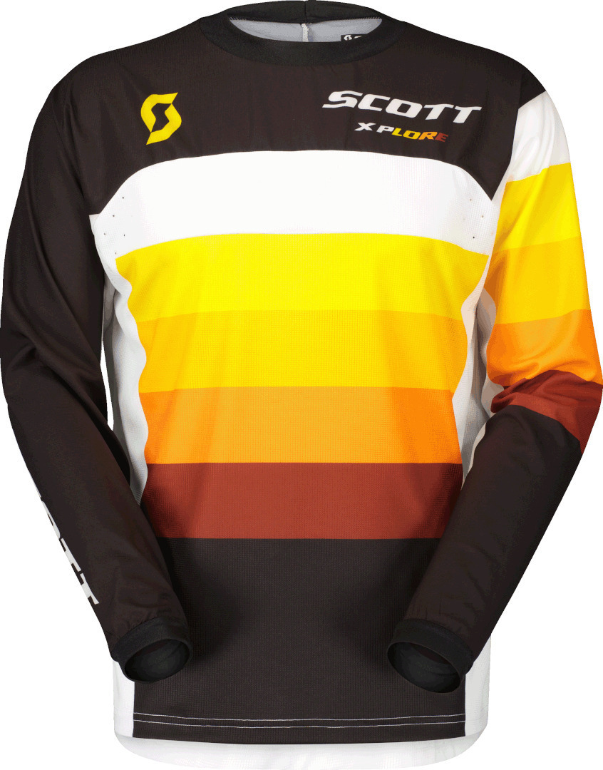 Scott 450 X-Plore Swap Motocross Jersey, black-orange, Size S, black-orange, Size S