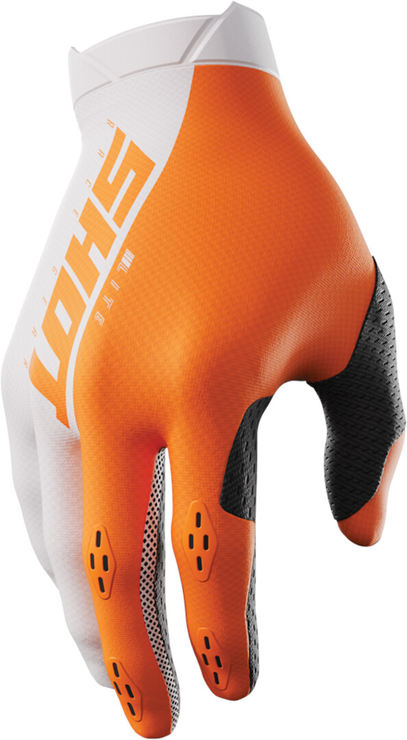 Shot Lite Motocross Gloves, white-orange, Size L, white-orange, Size L