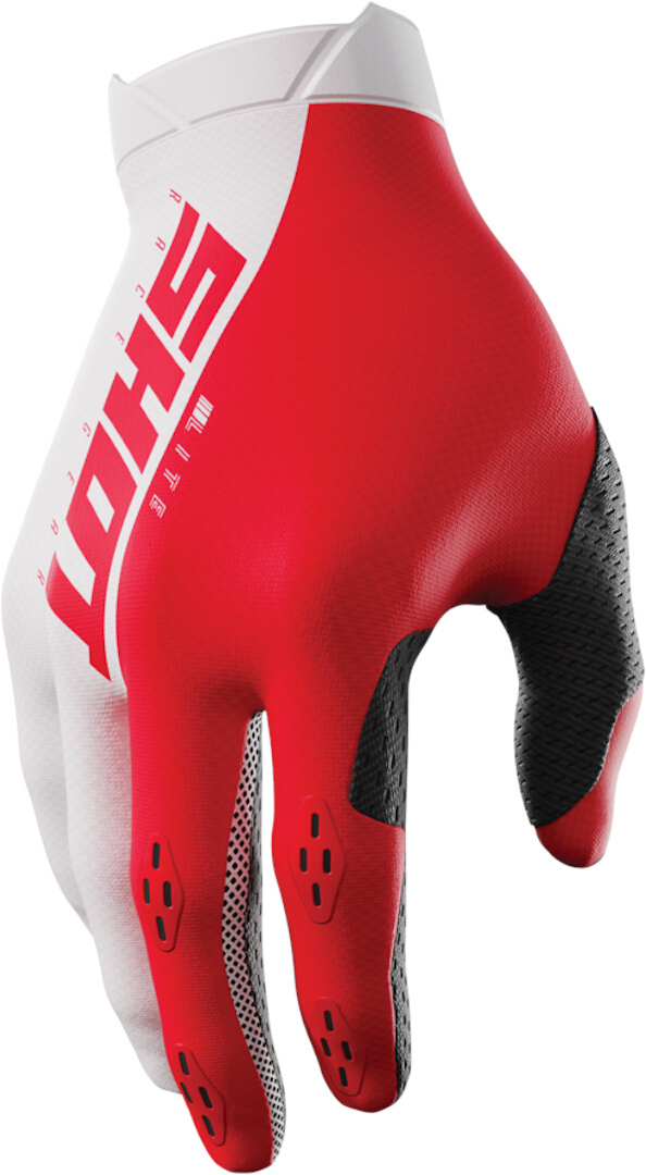 Shot Lite Motocross Gloves, white-red, Size L, white-red, Size L