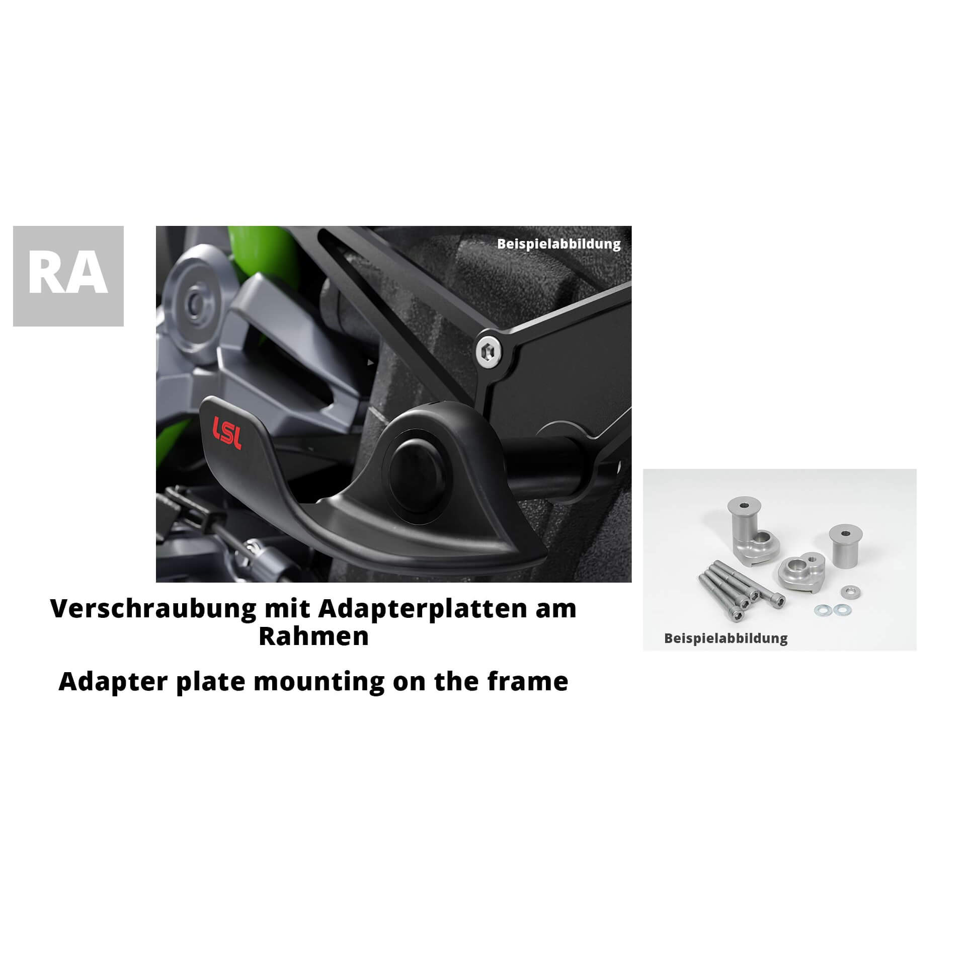 LSL Shift side SlideWing Kit 550K117.3, KAWASAKI ER-6 F 06-08, silver, silver