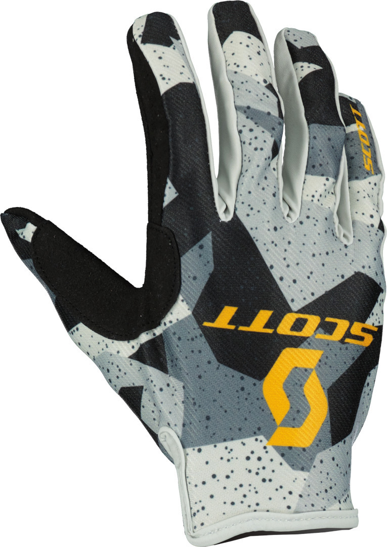 Scott 350 Fury Evo 2023 Kids Motocross Gloves, black-grey-yellow, Size XS, black-grey-yellow, Size XS