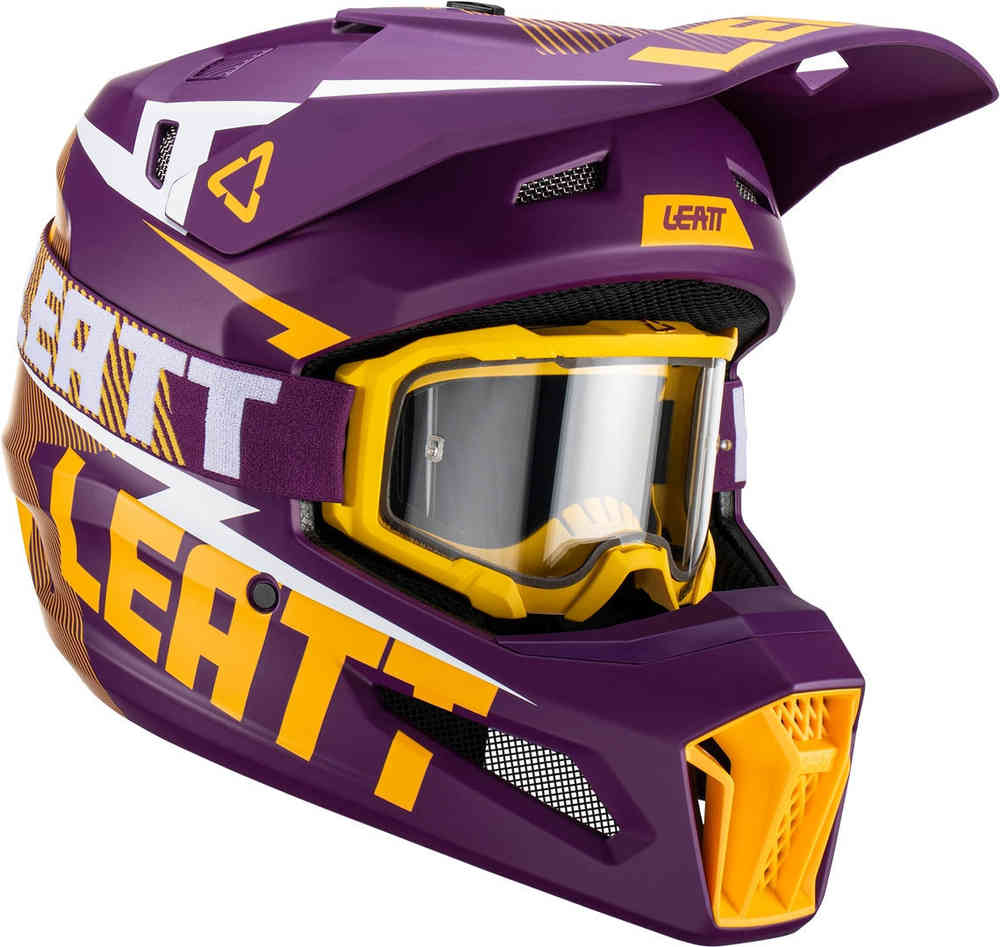 Leatt 3.5 Bolt Jugend Casco da motocross con occhiali