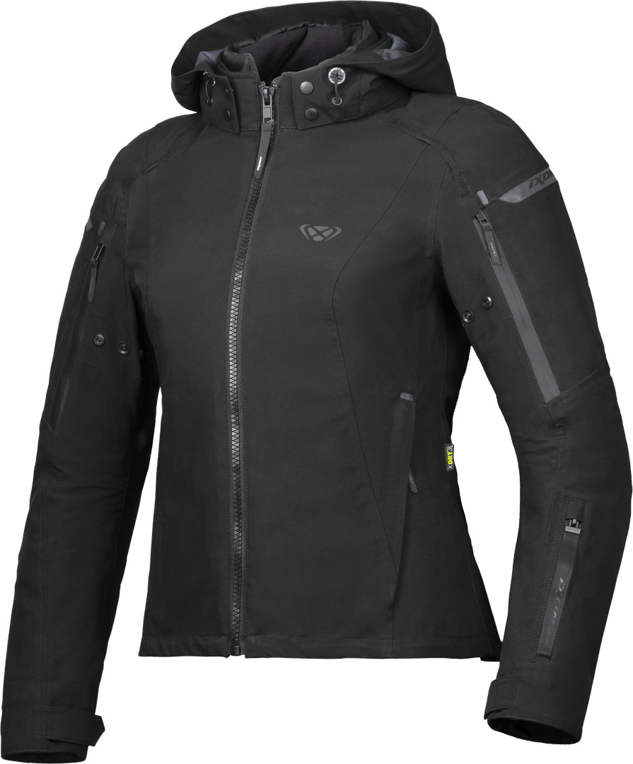 Ixon Burning Ladies Motorcycle Textile Jacket, black, Size XS for Women, black, Size XS for Women