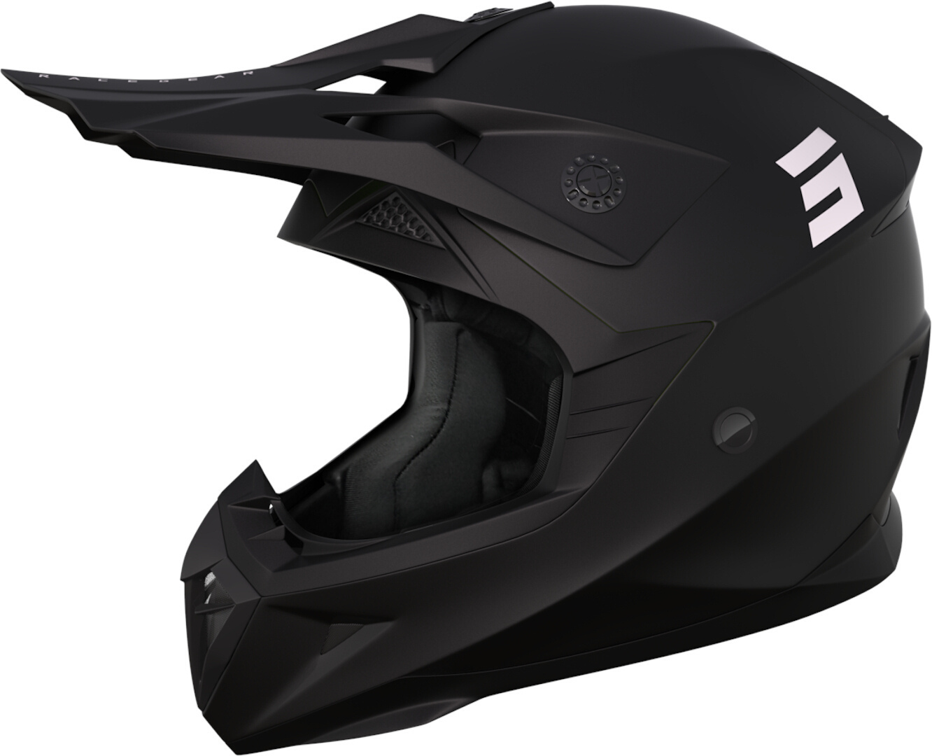 Shot Pulse Solid Kids Motocross Helmet, black, Size S, black, Size S