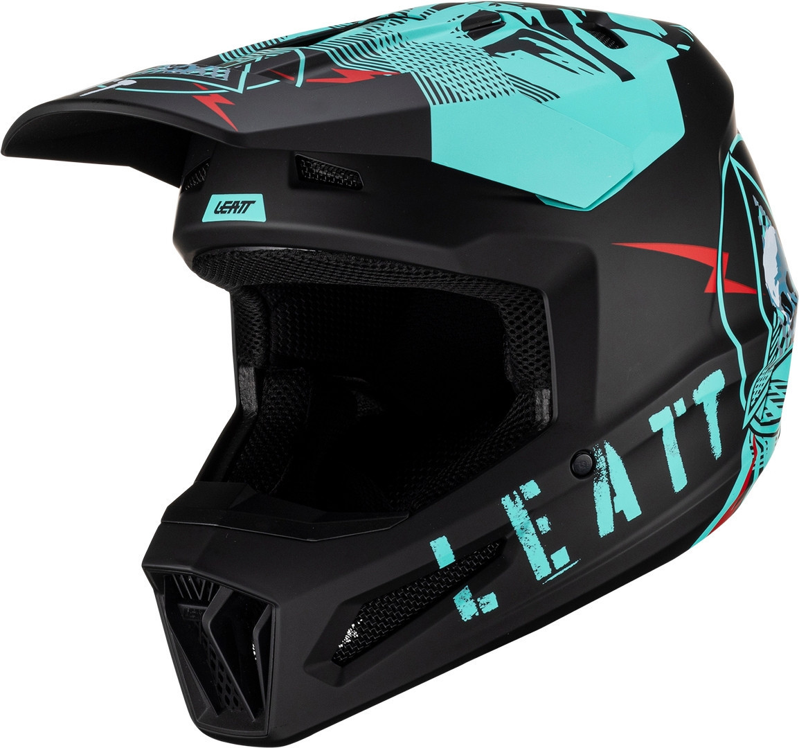 Leatt 2.5 Motocross Helmet, black-blue, Size XS, black-blue, Size XS