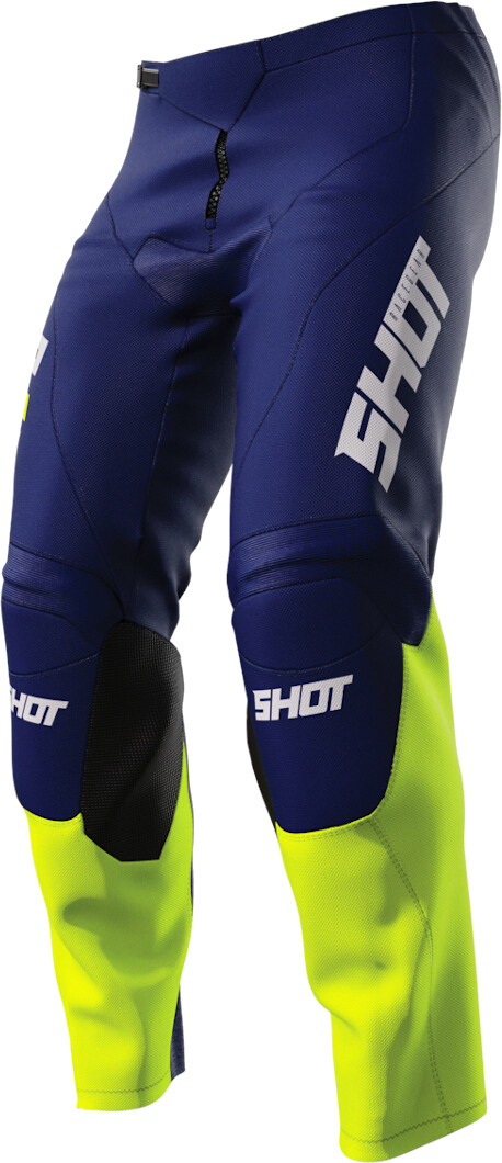 Image of Shot Raw Reflex Pantaloni Motocross per bambini, blu-giallo, dimensione 11 - 12 12 - 14 12/14 12 anni 13 anni