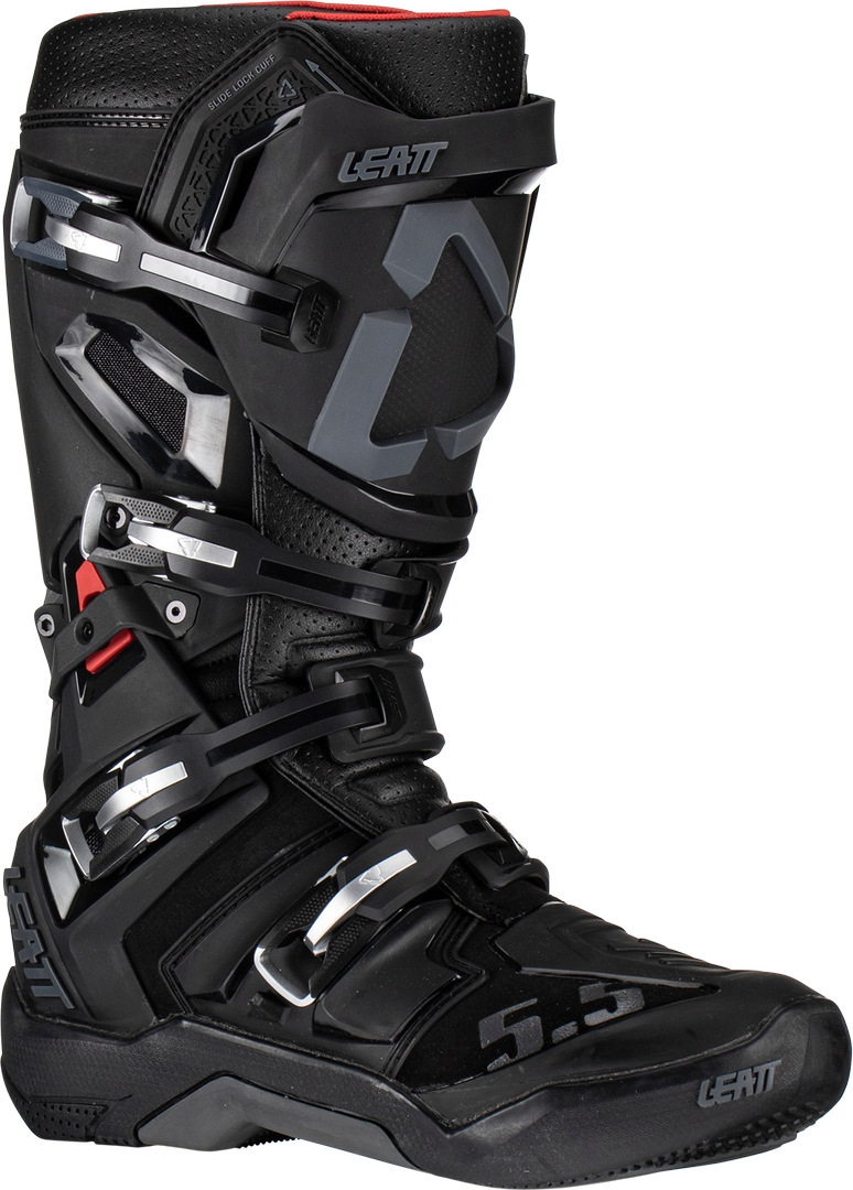 Leatt 5.5 FlexLock Motocross Boots, black, Size 40 41, black, Size 40 41