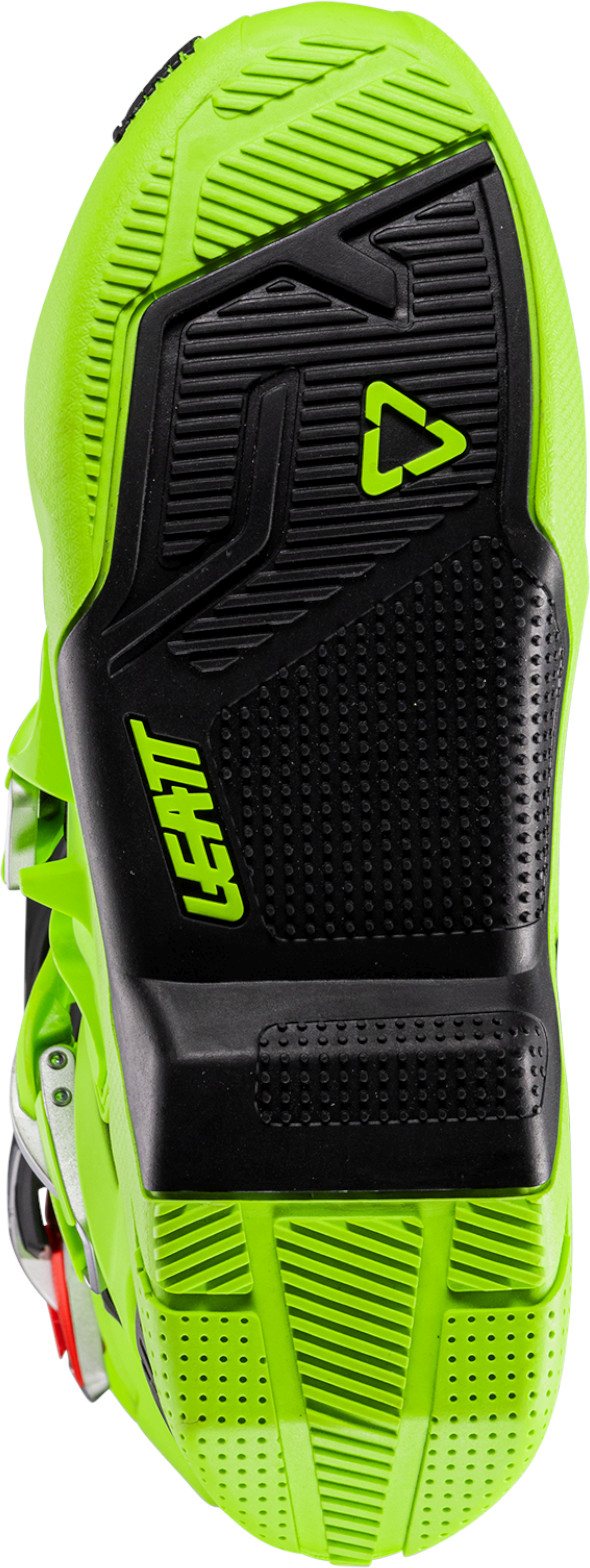 Side view of Leatt 5.5 FlexLock Motocross Boots, green-blue, Size 43 for Men