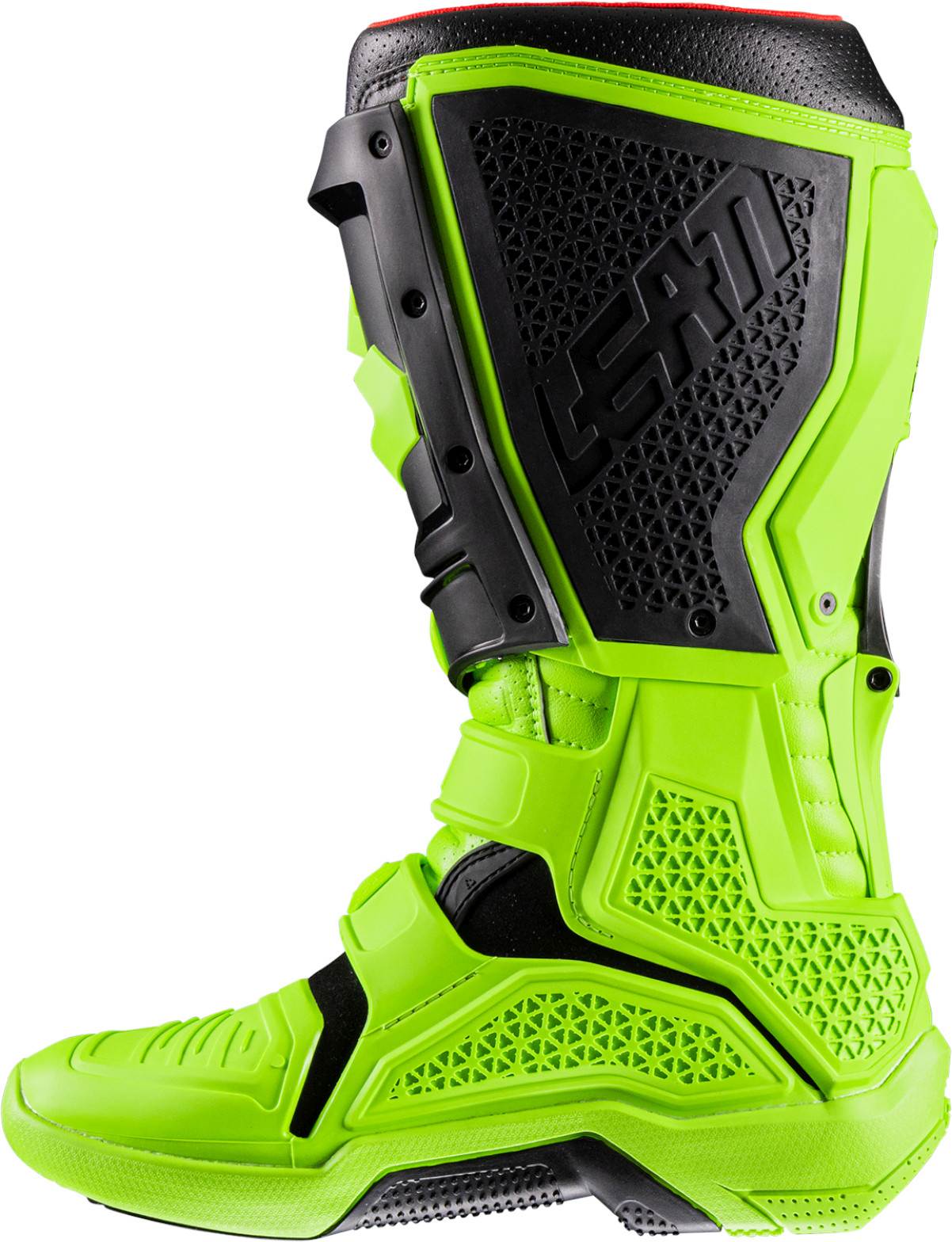 Side view of Leatt 5.5 FlexLock Motocross Boots, green-blue, Size 43 for Men