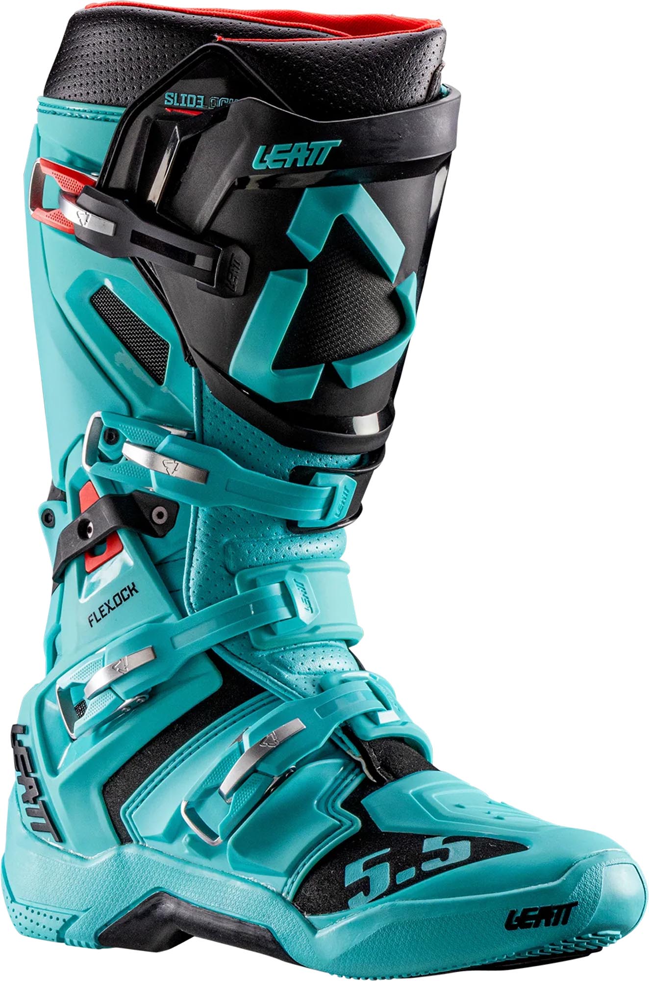 Leatt 5.5 FlexLock Motocross Boots, turquoise, Size 43 for Men-image-983063053