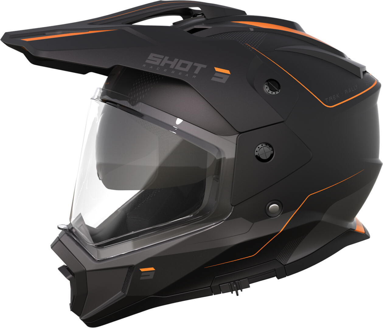 Shot Trek Rally Motocross Helmet, black-orange, Size XS, black-orange, Size XS