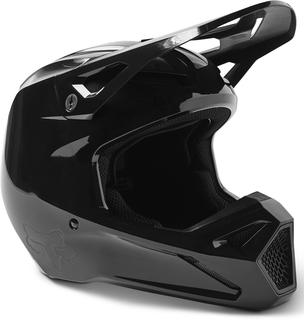 FOX V1 Solid Motocross Helmet, black, Size S, black, Size S