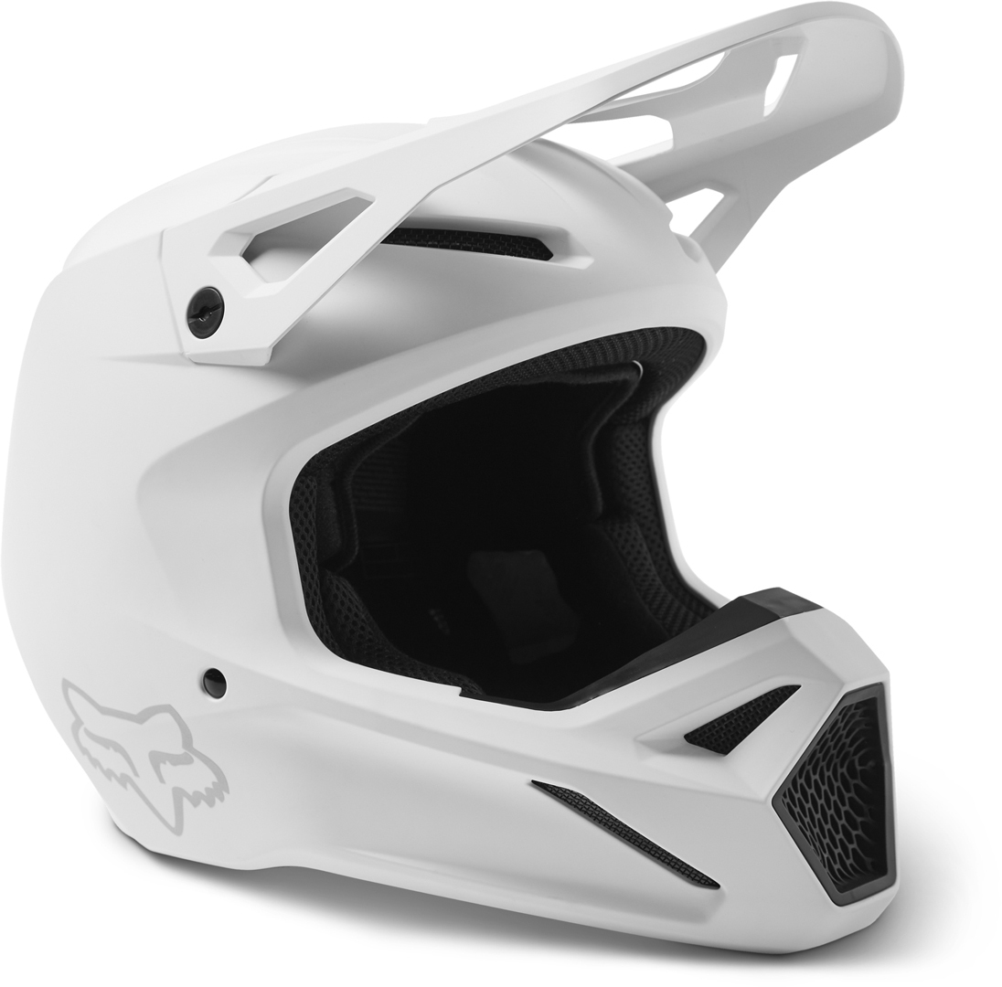 FOX V1 Solid Motocross Helmet, white, Size XS, white, Size XS
