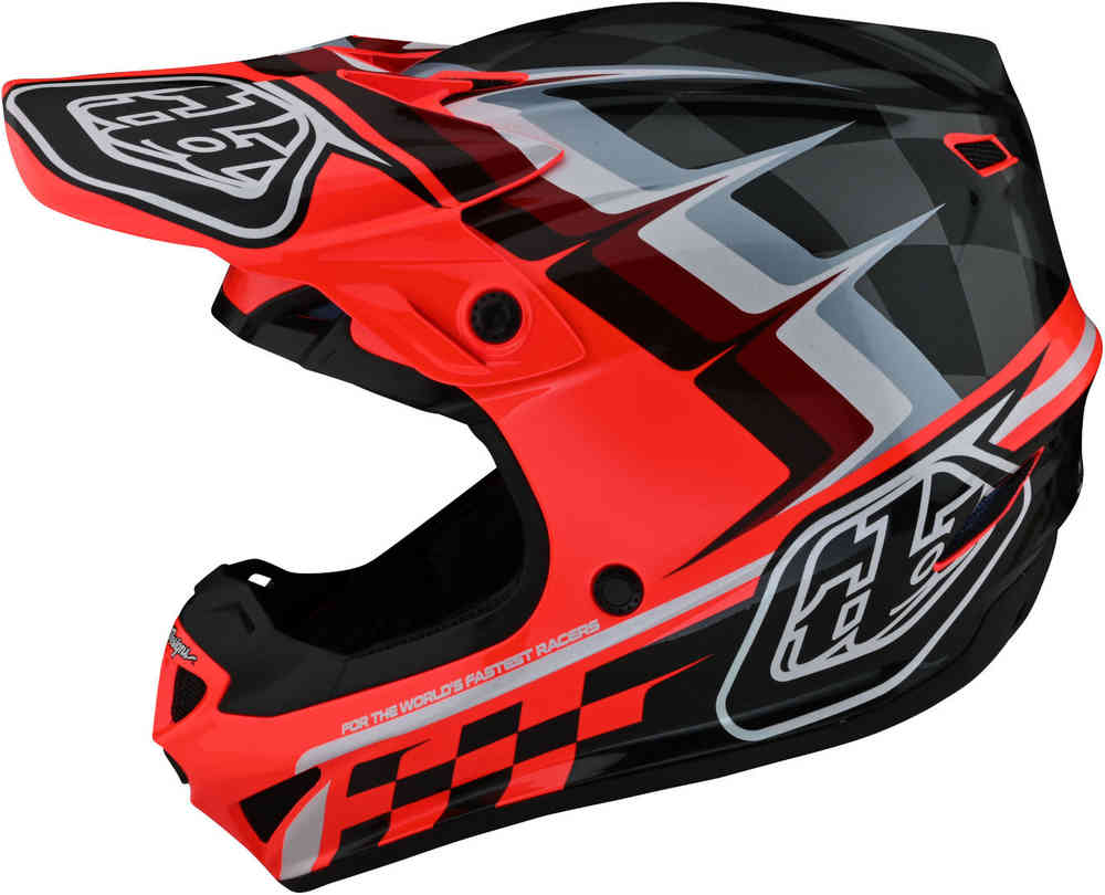 Troy Lee Designs SE4 PA MIPS Warped Youth Motocross Helmet