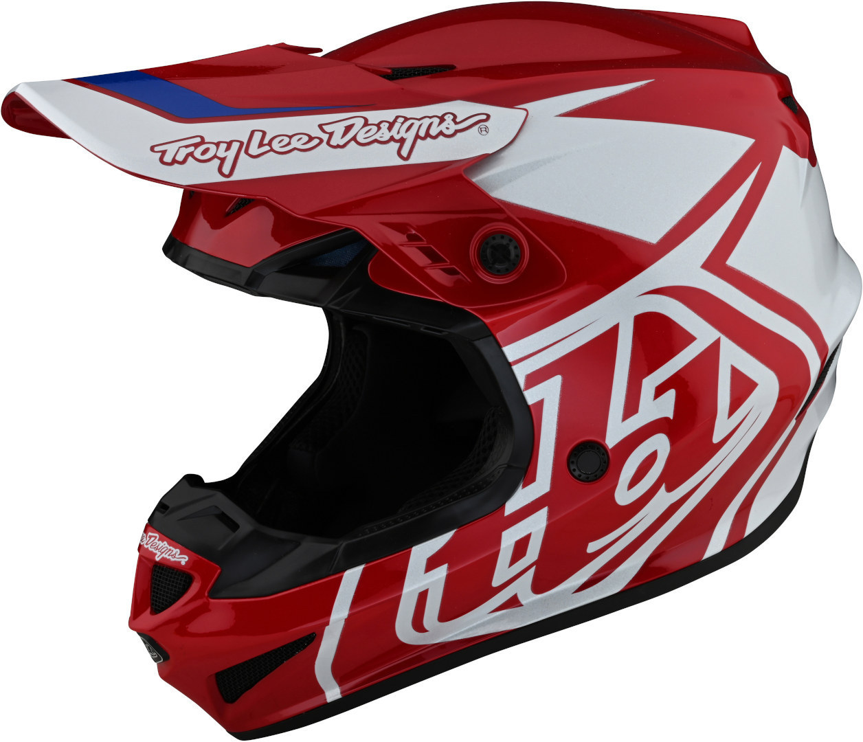 Troy Lee Designs GP Overload 2022 Youth Motocross Helmet, white-red, Size M, white-red, Size M