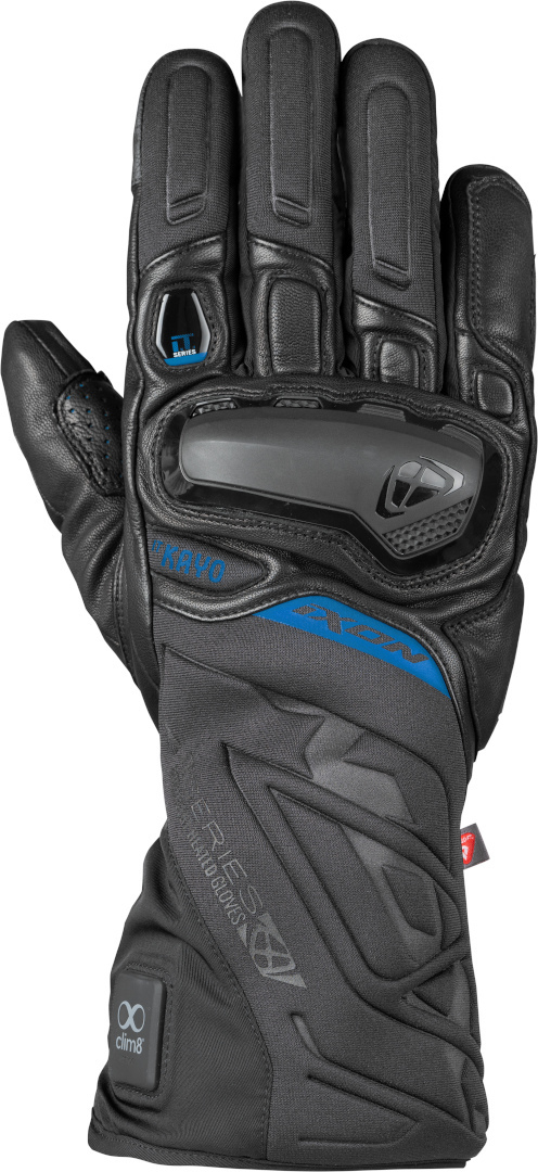 Ixon IT Kayo Motorcycle Gloves, black-blue, Size S, black-blue, Size S