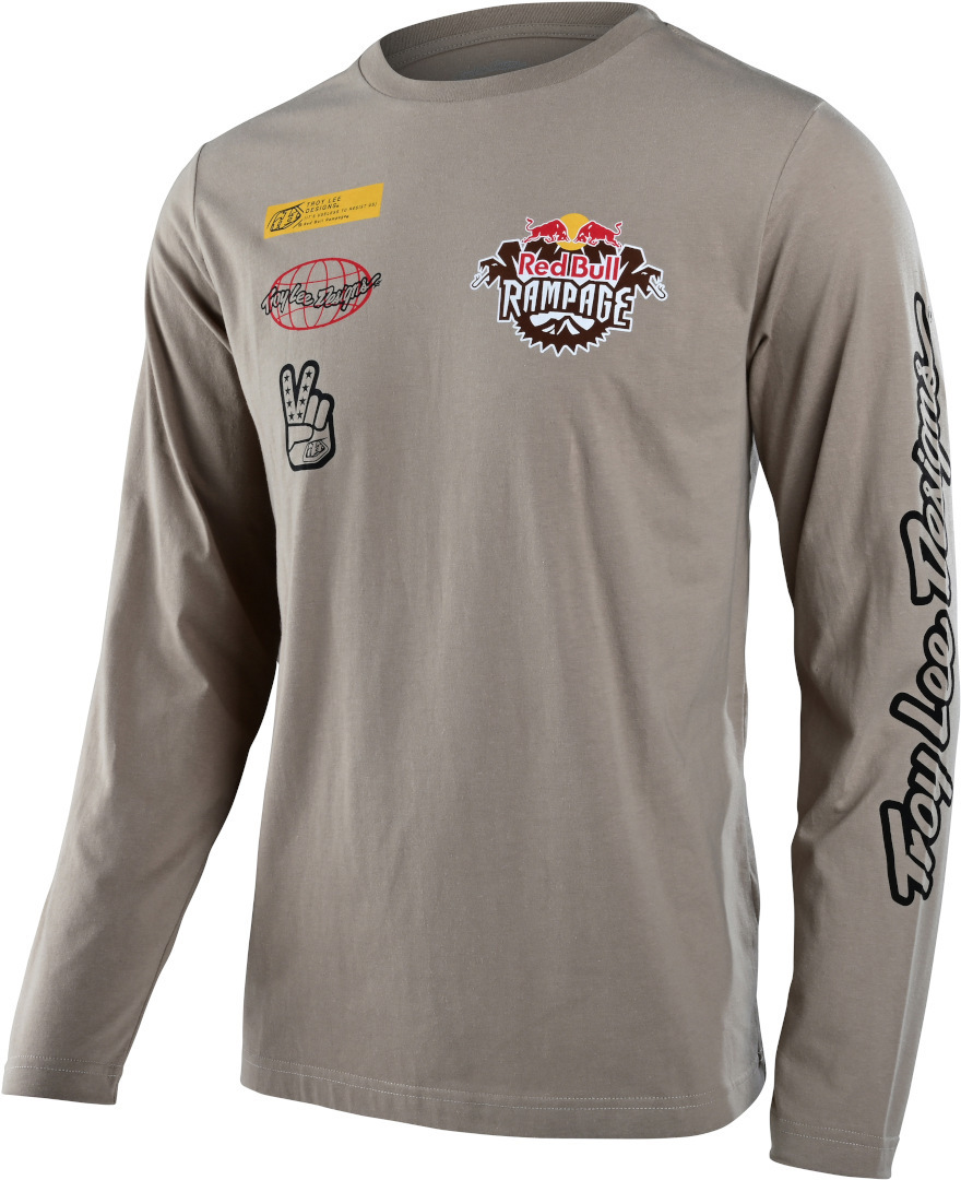 Troy Lee Designs Red Bull Rampage Lockup Longsleeve Shirt, beige, Size S, beige, Size S
