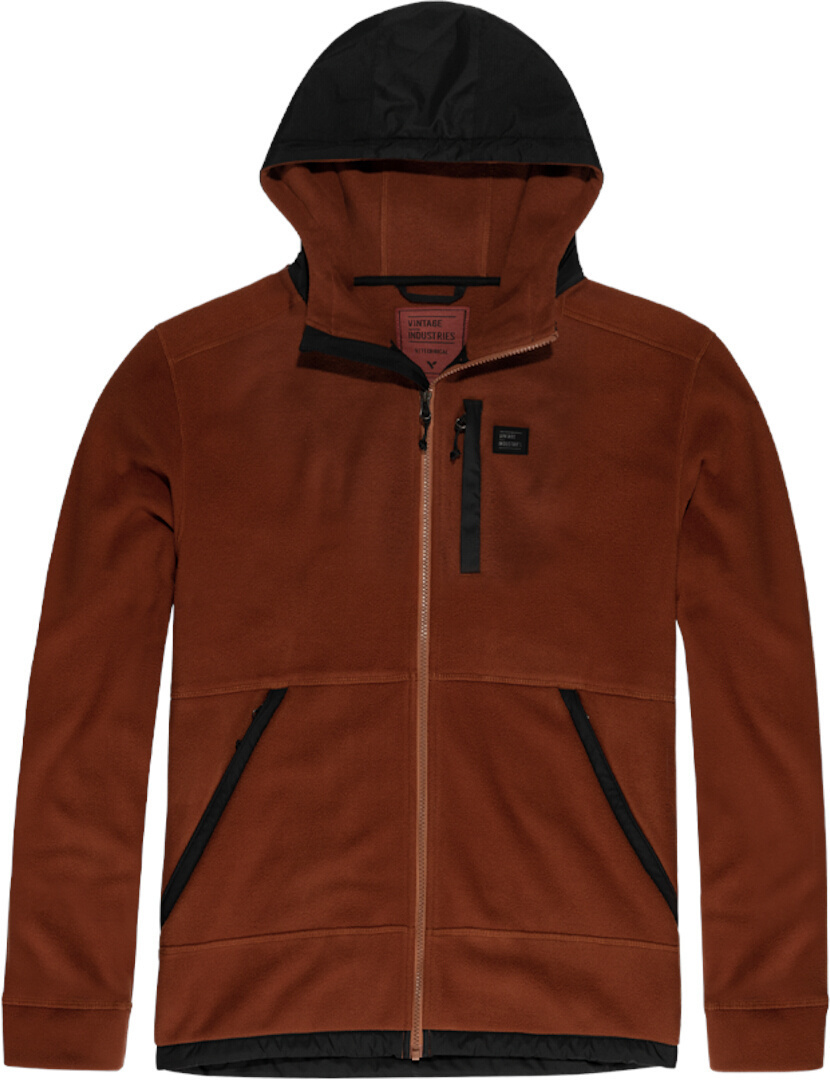 Vintage Industries Vitor Hollow Fibre Fleece Zip Hoodie, orange, Size S, orange, Size S