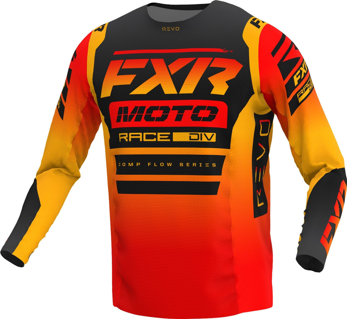 FXR Revo Comp Motocross tröja, svart-orange, storlek 4XL