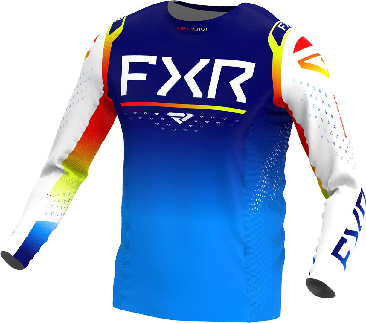 FXR Helium 2023 Motocross Jersey, white-blue, Size XS, white-blue, Size XS