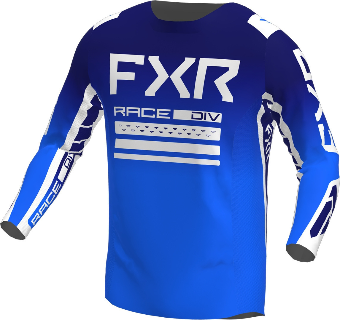 FXR Contender Off-Road Motocross Jersey, white-blue, Size 2XL, white-blue, Size 2XL