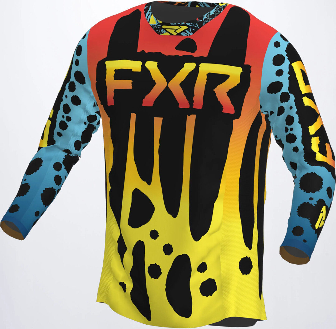 FXR Podium 2023 Motocross tröja, blå-gul, storlek 2XL
