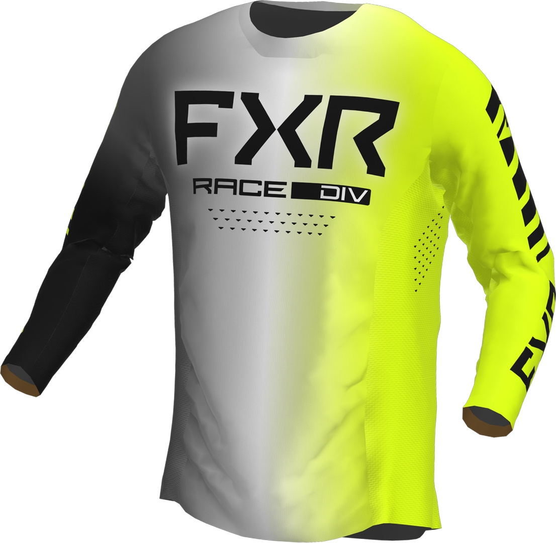FXR Podium 2023 Motocross Jersey, grey-yellow, Size S, grey-yellow, Size S
