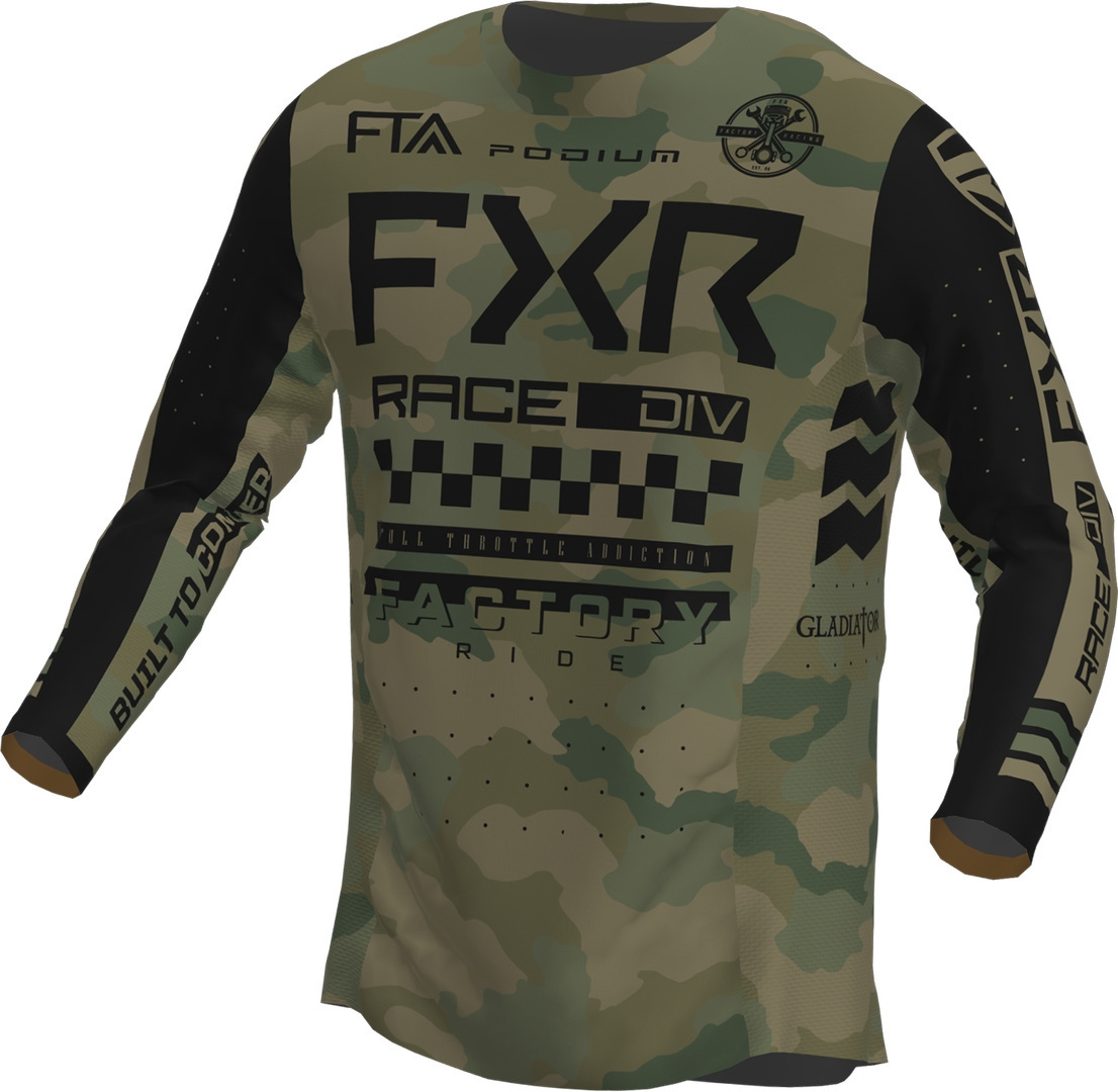 FXR Podium Gladiator 2023 Motocross Jersey, schwarz-grün, Größe 4XL, schwarz-grün, Größe 4XL