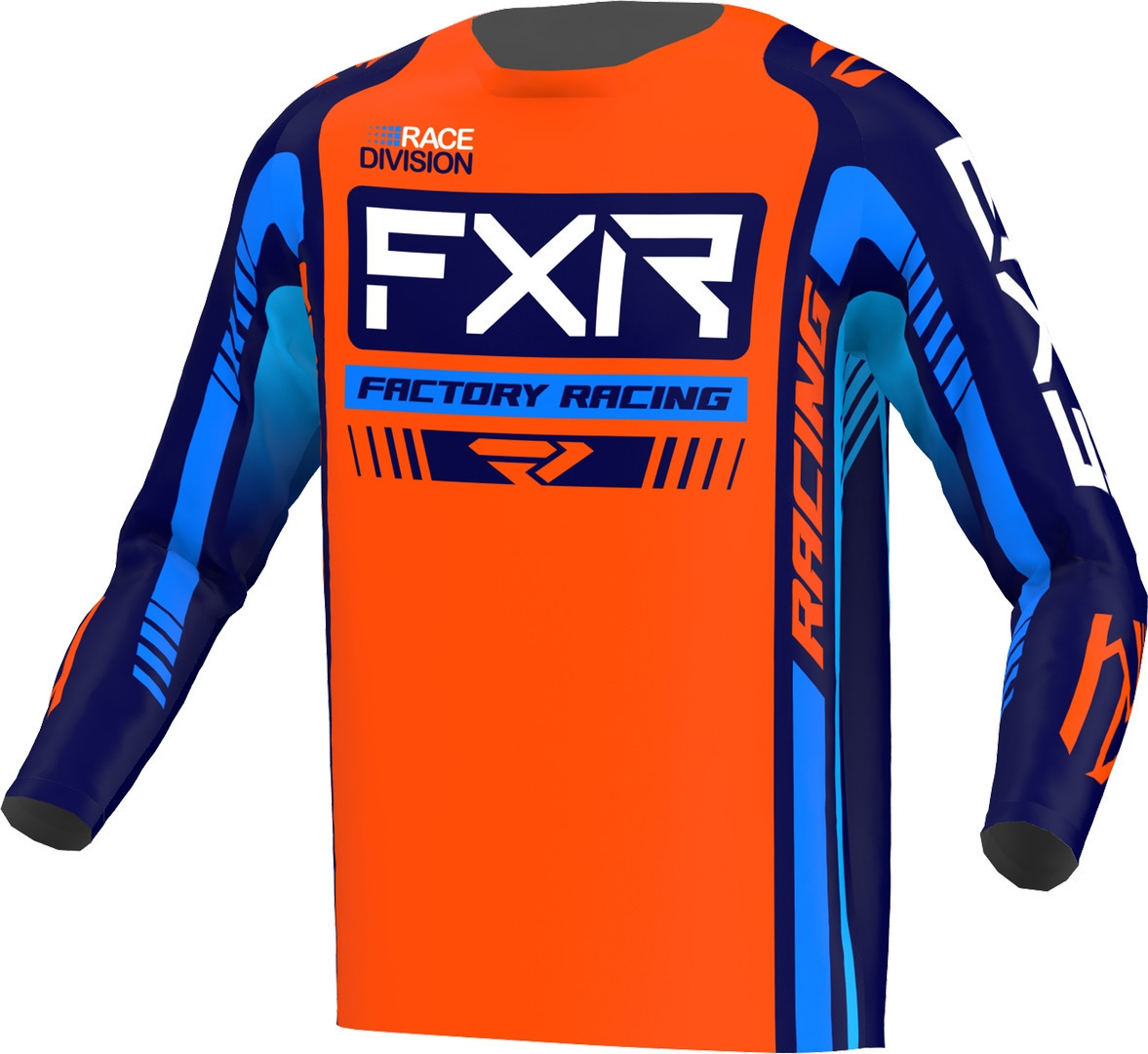 FXR Clutch Pro 2023 Motocross Jersey, blue-orange, Size XS, blue-orange, Size XS