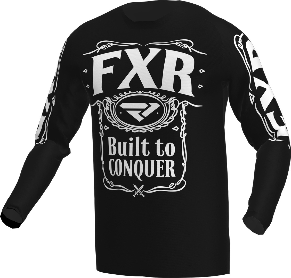FXR Clutch Conquer Motocross Jersey, black-white, Size XS, black-white, Size XS