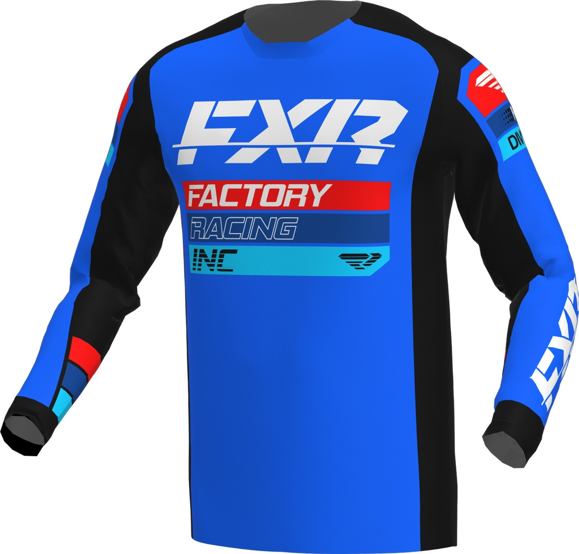 FXR Clutch 2023 Motocross trøje, sort-blå, størrelse M
