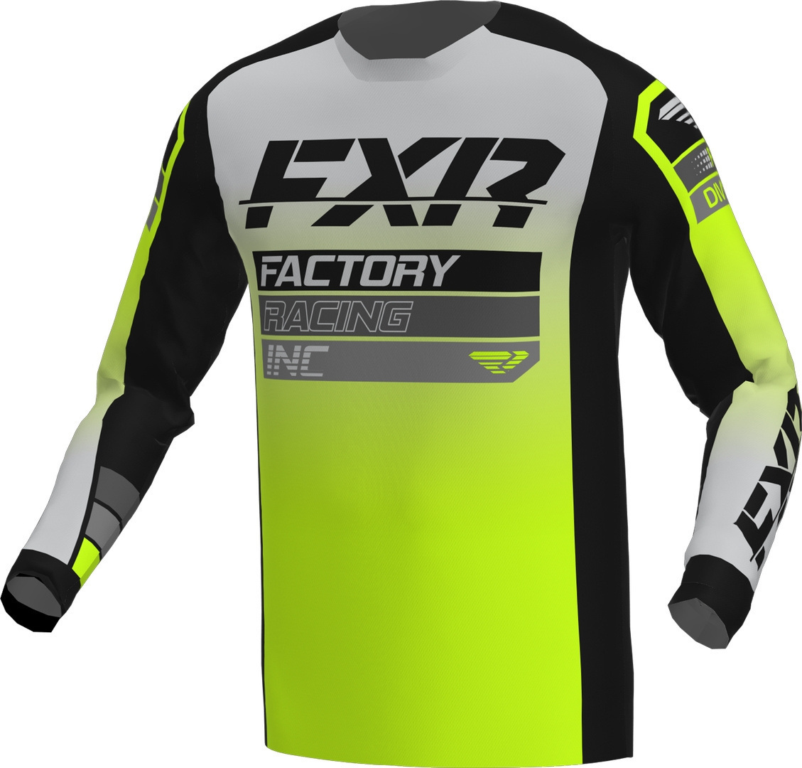 FXR Clutch 2023 Motocross tröja, svart-vit-gul, storlek XL