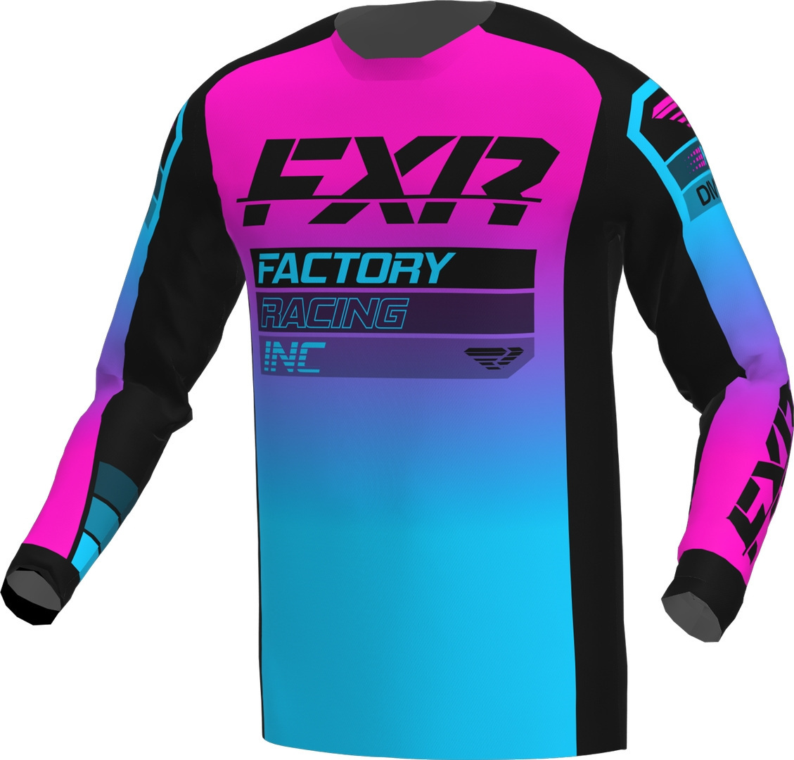 FXR Clutch 2023 Motocross Jersey, black-pink, Size S, black-pink, Size S