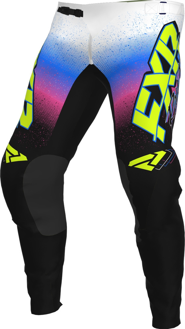 FXR Podium 2023 Motocross Pants, black-white-yellow, Size 28, black-white-yellow, Size 28