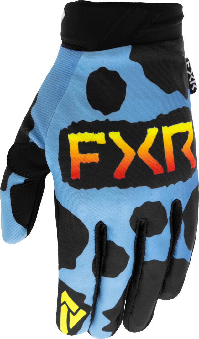 FXR Reflex 2023 Motocross Gloves, black-blue-yellow, Size S, black-blue-yellow, Size S