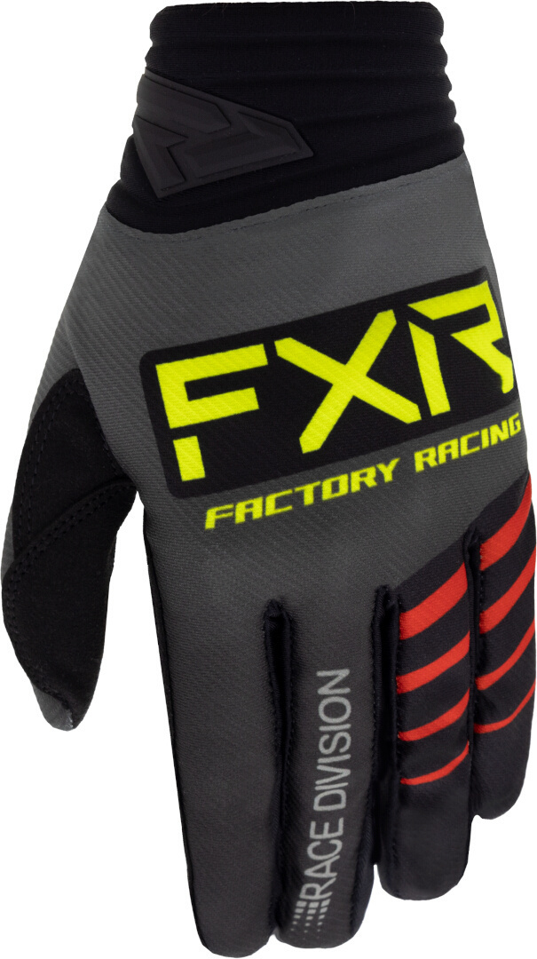 FXR Prime 2023 Motocross Gloves, black-grey-red, Size S, black-grey-red, Size S