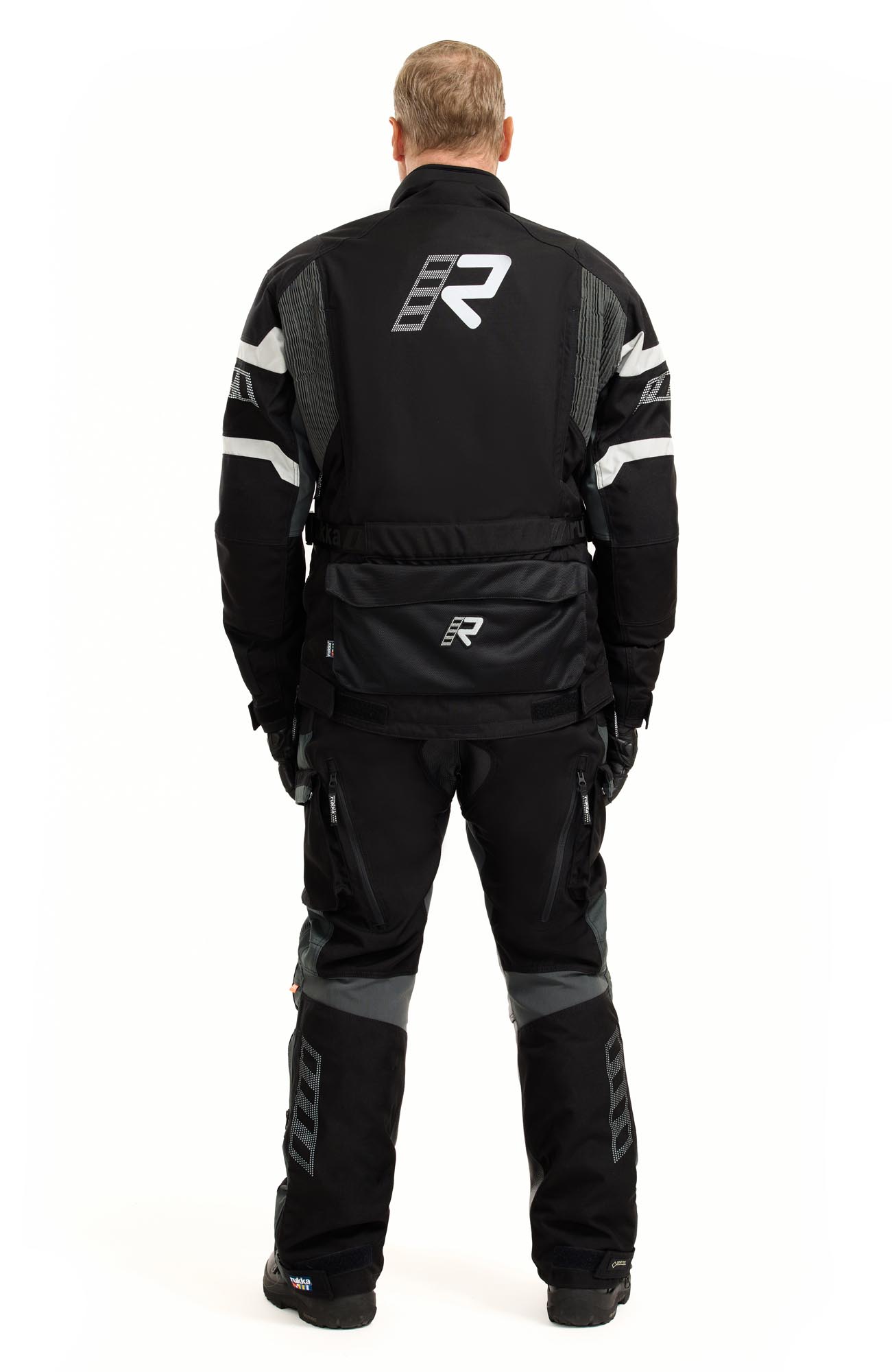 Side view of Rukka Madagasca-R Motorcycle Textile Jacket, black-grey, Size 48 for Men